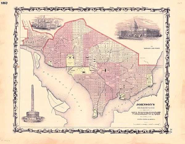 1863 Map of Washington, D.C.